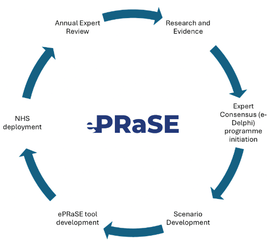 Diagram showing the ePRaSE workflow cycle